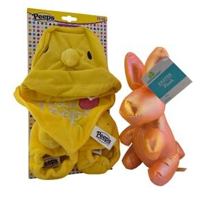 Peeps Baby Hat Booties Bib Set Yellow Easter Chick Costume Toddler Infant